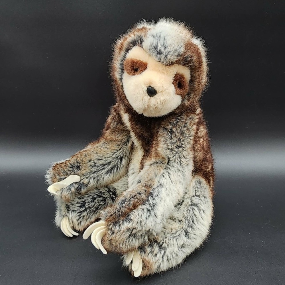Douglas Brown Sloth Plush Realistic Faux Fur Stuffed Animal Jungle Wildlife Toy